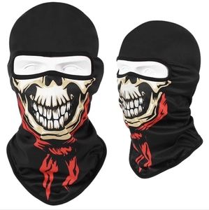 Tactical Skull Ghost Printed Full Face Mask Balaclava Halloween Ski Motorcycle